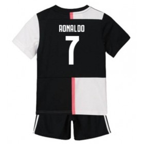 Koszulka Juventus Cristiano Ronaldo 7 Dziecięcy Domowe Koszulki Piłkarskie 2019-2020 Krótki Rękaw